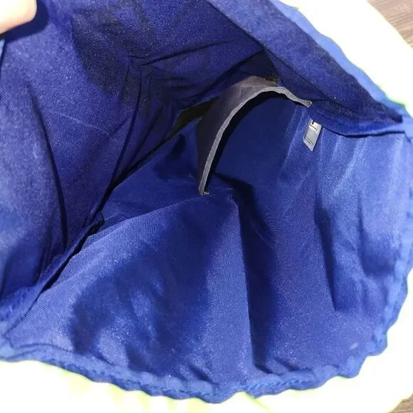 💜NWOT Fila Bright Blue & Neon Yellow Drawstring Bag - Picture 7 of 8